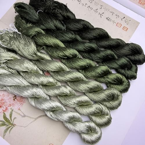 100% Mulberry Silk Embroidery Thread 6 Colors 110m Each (32) - color: 32