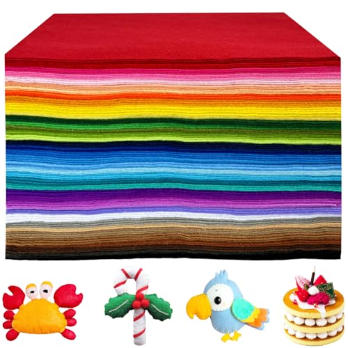 120 Pcs Soft Felt Squares Sheets Bulk, 12"x12", 1.4MM Thick