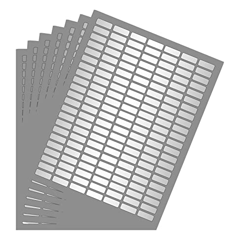 Royal Green Printable Rectangle Labels, 1 x 0.375 Inch - 1078 Pack - color: Silver, size: 1078