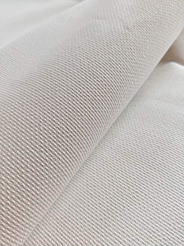 KCS 59" x one Yard (93cmx149cm) 18 Ct Counted Cotton Aida Cloth Cross Stitch Fabric (White) - color: White