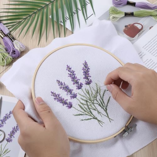 Ptwola 2 Pack 7.87 Inch Wood Embroidery Hoop 20CM Cross Stitch Hoops Ring