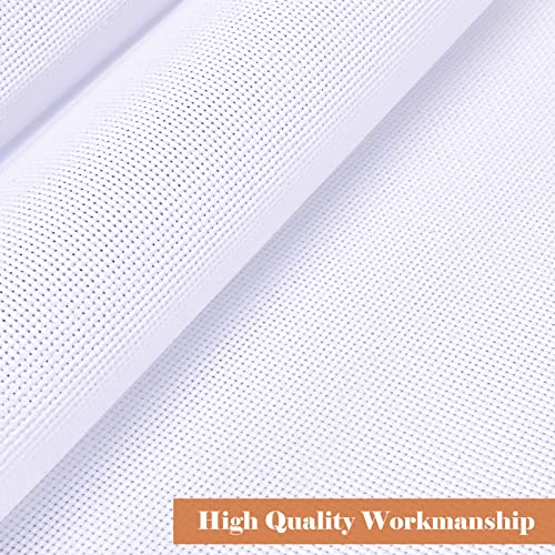 Caydo 6 Pieces Aida Cloth 14 Count White, 12x18 Inch for Cross Stitch - color: White
