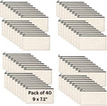 40pcs Blank canvas Zipper Pouch Makeup Bags Bulk, Smooth Zipper Pencil Case - color: Beige, size: 9x7.1