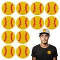 12Pcs Yellow Baseball Iron on Patches, Iron on Embroidered Applique Patches for Jackets, Hats, Backpacks, Jeans - color: 12pcs Yellow Baseball