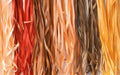Brown Shades 4mm 100% Pure Silk Ribbon Set, 6 Spools (10 Meters Each)