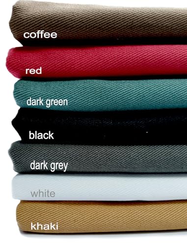 Premium Thick Cotton Twill Fabric By The Yard|12OZ Weight|58" Width|for Sewing,Quilting & Crafting-Black - color: Black