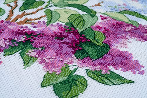 RIOLIS 2030 Lilac Blossoms Counted Cross Stitch Kit 15.75 x 15.75 in