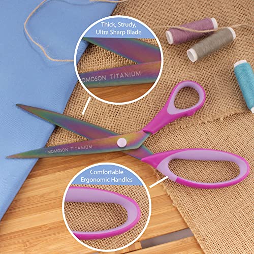 JubileeYarn Titanium Softgrip Scissors Set - Pinking, Sewing, Arts, Crafts, Office - 1 Set of 4 - Purple - color: 4pc Purple, size: 1 Set