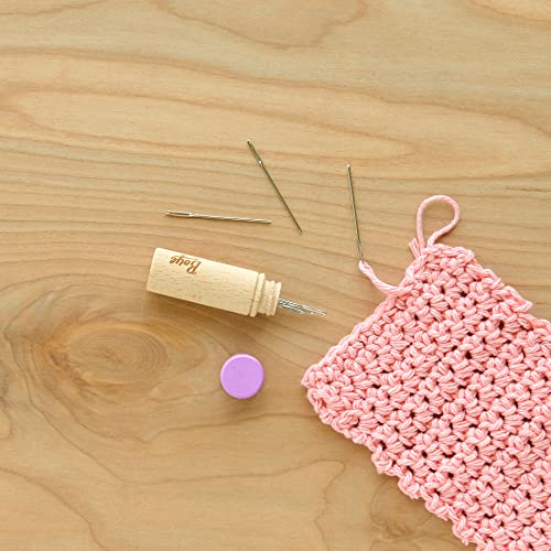 Boye Wood Container with Purple Lid Crochet Accessory, Size 18, Multicolor 7 (42-40039) - style: Crochet Needle Set - Purple