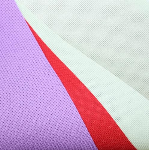 KCS 3 pc of 15" x 18"(38cmx45cm) Counted Cross Stitch Cotton Aida Cloth Needlework Rolled Fabric Box,18CT,Light Green+Lavender+Red - color: Light Green+lavender+red, size: 18CT