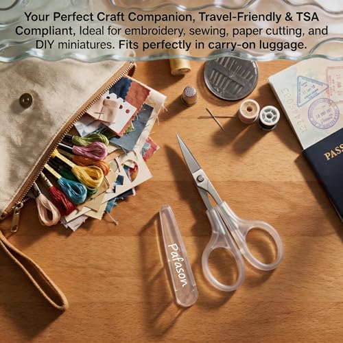 PAFASON Small Travel Embroidery Craft Scissors Set Straight Curved Tip - style: Modern
