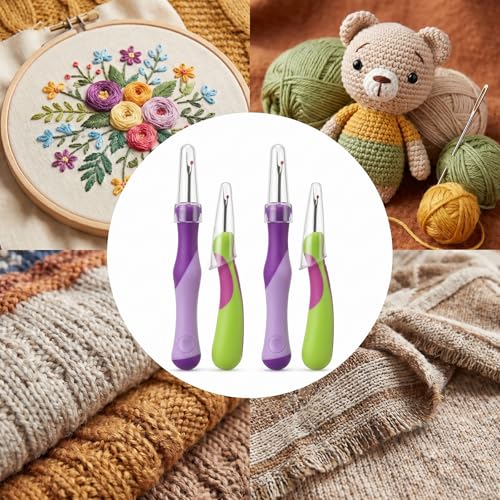4 PCS Seam Ripper Stitch Remover Tool Embroidery Supplies 2 Sizes