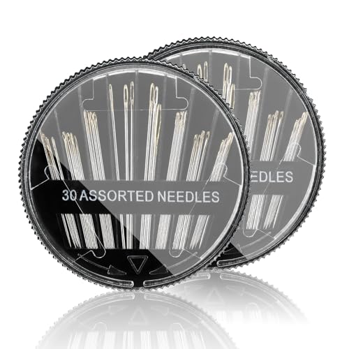 TIPTAP 60PCS Sewing Needles with Assorted Sizes, Cross Stitch Hand Needle, Sewing Accessories for Embroidery, Crewel Work, Repair Projects, DIY and More