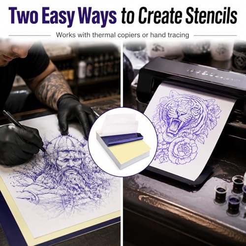 Tattoo Transfer Paper 100 Sheets A4 Size Tattoo Stencil Paper - size: A4 size/100 sheets