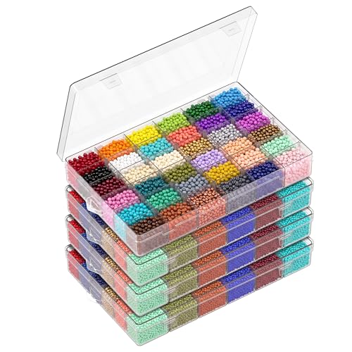 4 Pack 36 Grids Clear Organizer Box with Dividers, 10.9 x 6.9 x 1.8 in - color: 4 Pack, size: 36 Grids(10.9 x 6.9 x 1.8 inch)