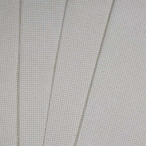 KCS 4 pc of 12" x 18" 14CT Counted Cotton Aida Cloth Cross Stitch Fabric (Ecru) - color: Ecru
