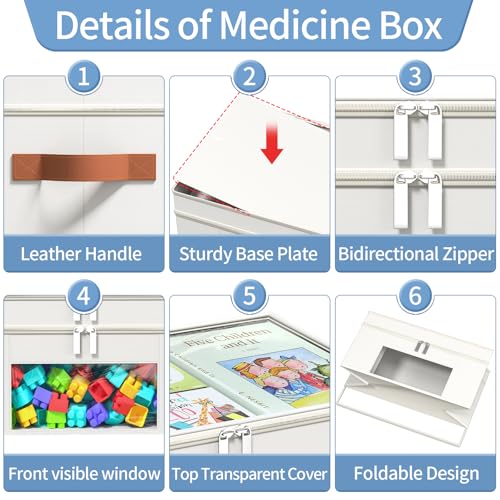 Foyego Craft Organizers and Storage Box, 2-Layer, Beige