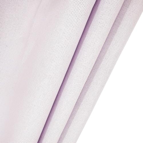 Aida Cloth 14 Count Cross Stitch Fabric Cross Stitch Aida Cloth for Embroidery and Needlework (Light Purplish-Pink, 30 * 39inch) - color: Light Purplish-pink