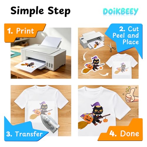Heat Transfer Paper - 20 Sheets, 8.5" X 11" Mixed Iron On Transfer Paper - color: Mix, size: 20 Sheets
