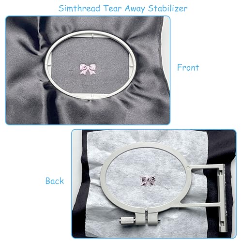 Simthread Tear Away Embroidery Stabilizer - Viscose 100% 1.8 OZ Medium Weight 15" x 25 Yards/Roll - size: 15"x25Y Roll