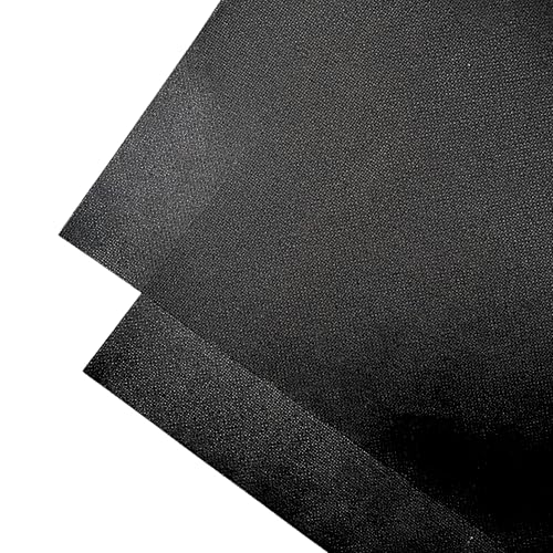 2 Sheets of Black 14 Count Aida Cloth – 18 x 18 Inch Pre-Cut Fabric Squares – Cross Stitch Fabric – 100% Cotton – Ideal for Needlework & Embroidery – The Knotty Unicorn - color: Black