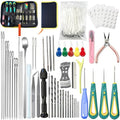 157PCS Professional Candle Making Kit with Soy Candle Wicks,7.9" Extra Long Big Hole Wicking Needle Hand Twist Drill Bits with Storage Bag,Mold Punch Set with Hook Eye for Inserting Candle&Mold Wicks - color: 157pcs