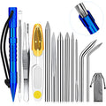 Ferraycle 12 Pcs Paracord FID Knotters Tool Set Stainless Steel, Dark Blue - style: Dark Blue