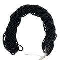 11/0 Glass Seed Beads, 12 String Hanks, Small Craft Beads, 2 mm (Black) - color: Black
