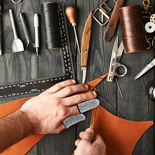 Honoson 20 Pcs Cut Resistant Finger Cots, Reusable, 2.2 Inch, Gray Black - color: Gray Black, size: 2.2 Inch