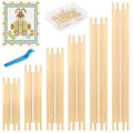 3 Sets Needlepoint Stretcher Bars for Needlework with 40 Tacks, 6 Sizes 12 Pcs Wooden Canvas Stretcher Bars Needlepoint Frame Set Art Supplies for Needlework Embroidery, Embroidery Enthusiasts's Gifts - size: 15/20/25/30/35/40cm*2
