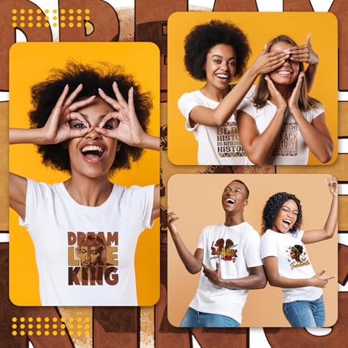 Tellingyou 36 Sheets Iron on Transfers Black History Patches Dtf Ready to Press "I Am Black" Vinyl Iron on Patch Embroidered Applique for T Shirt Jacket Pillow Covers Backpack Hoodies DIY Decorations - style: Black Pride
