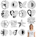 Dazoratix Christian Iron on Transfers - 20 Sheets Inspirational Bible Verse DTF Ready to Press Floral Butterfly Cross Religious Heat Stickers Vinyl Decals for T Shirts Clothing Bag Pillow DIY Crafts - style: Christian Inspirational
