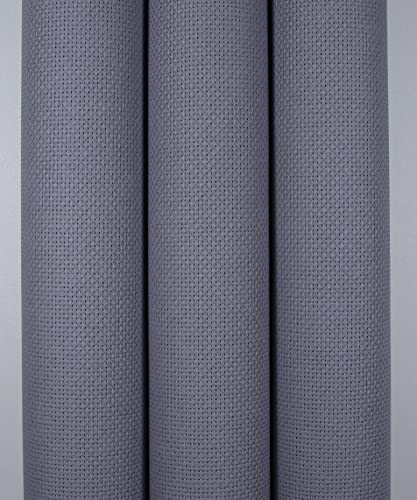 KCS 3 pc of 15" x 18" Counted Cross Stitch Cotton Aida Cloth Needlework Rolled Fabric Box,14CT,Light Steel Grey - color: Light Steel Gray, size: 14CT