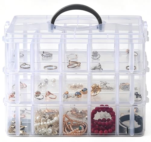 Gagee 3-Tier Craft Storage Organizer, Clear - color: Clear, size: 3
