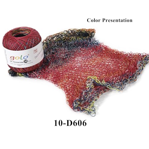 golo Crochet Thread Size10 Space-Dyed Yarn for Hand Knitting D606 - color: D606
