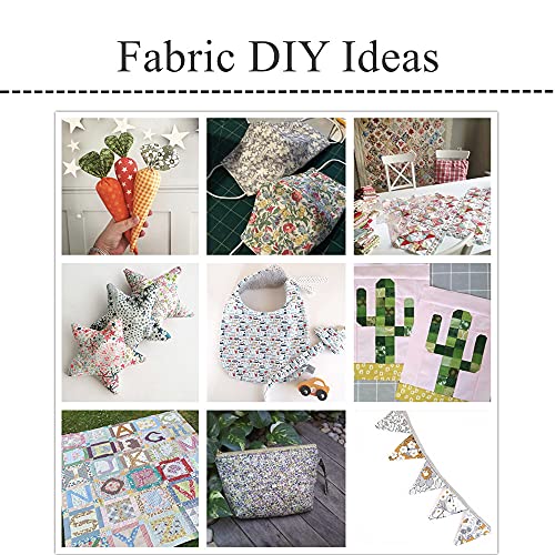 Retro Floral Print Precut Quilting Fabric 100% Cotton Fabric Squares 8x8 for Quilt Beginners (25Pcs) SZRUIZFZ - size: 8"x8"(20cm x 20cm)