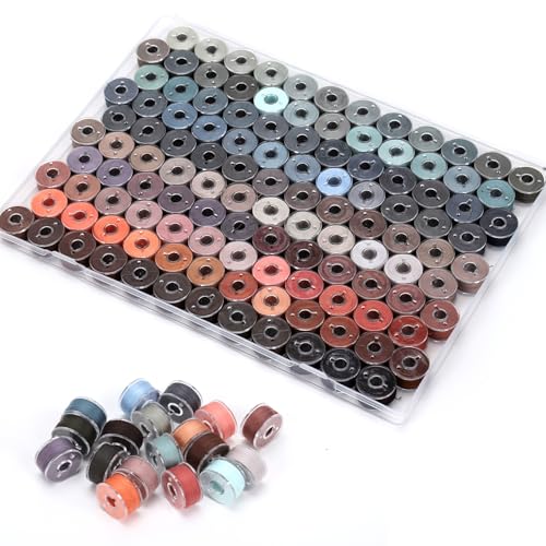 120 Pcs Pre-Wound Bobbins Sewing Thread 120 Colors (Morandi) - color: Morandi