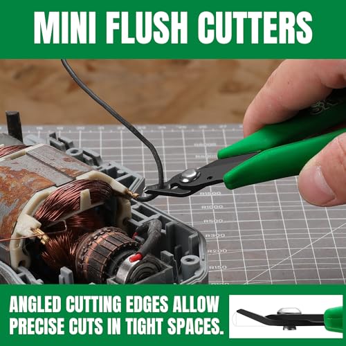 SK 2-Piece Precision Flush Cutters Pliers Set, Mini Wire Cutters