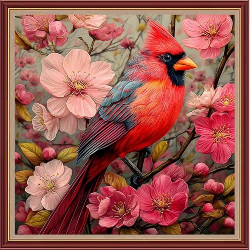 Dooxvey Cross Stitch Kits for Adults Beginners,Full Range of Cross-Stitch Stamped Kits Needlepoint Kits for Beginners Embroidery Kits 11CT Cross Stitch Patterns-Flower Bird 18x18 inch - color: Magicolor13