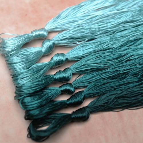 100% Mulberry Silk Embroidery Thread 7 Colors 22m Each (49) - color: 49