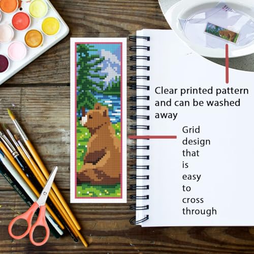 ORIGACH 6 Set Forest Animals Cross Stitch Bookmark Kit for Beginner - style: Forest Animals