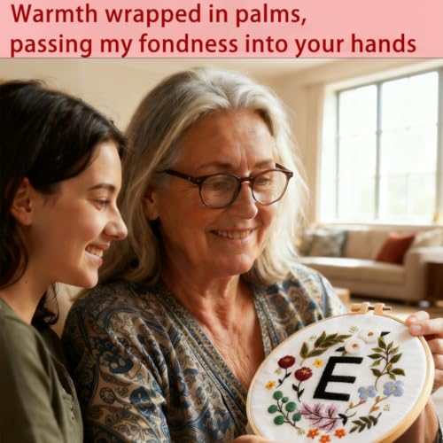 Vereela Embroidery Kit for Beginners Adults, 4 Pack Stamped Embroidery Starter Kit with Flower and Love Patterns, Hoops, Threads, Needles, Scissors and Instructions, DIY Craft Gift for Women Teens - color: white