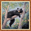 Funchey Counted Cross Stitch Kits for Adults Needlepoint Kits Unprinted Cross Stitching Embroidery Kit 11CT Cross Stitch Supplies-Little Bear on the Tree 18x18 inch - color: Artcolor15