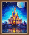 Disnesart Cross Stitch Stamped Full Embroidery Kits DIY 11CT Cotton Thread Printed DIY Needlepoint Kits Craft Needlework Set Cross-Stitch Stamped Sets-Magic Castle 16x20 inch - color: Stylepattern18