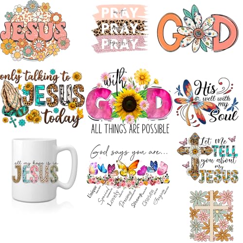 Jesus God UV DTF Cup Wrap Sticker Uv dtf Cup Wraps for Glass Cups Wood Craft Cup Decals for Glass Ready to Press - style: D006