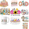 Jesus God UV DTF Cup Wrap Sticker Uv dtf Cup Wraps for Glass Cups Wood Craft Cup Decals for Glass Ready to Press - style: D006