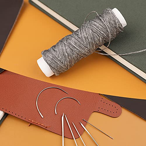 Waxed Thread, Upholstery Needle and Thread 32 Yards Dark Gray - color: Dark Gray, size: 32Yard