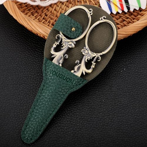 YOUGUOM All Purpose Scissors with Cover, Sewing Shears - color: Bronze
