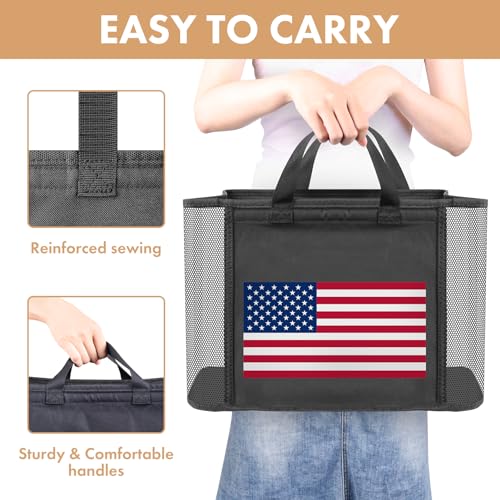 NPET 27L Laundry Basket Collapsible - color: USA Flag, size: 27L