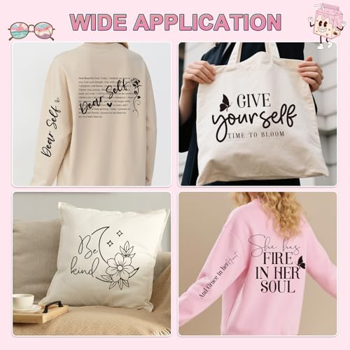 Dtf Transfers Ready to Press - 20Pcs Motivational Sleeve Designs Iron on Transfer, Positive Affirmation Iron on Decals Patches for T Shirts, Encouraging Heat Transfer for DIY Hoodies Clothes - color: Motivational 344